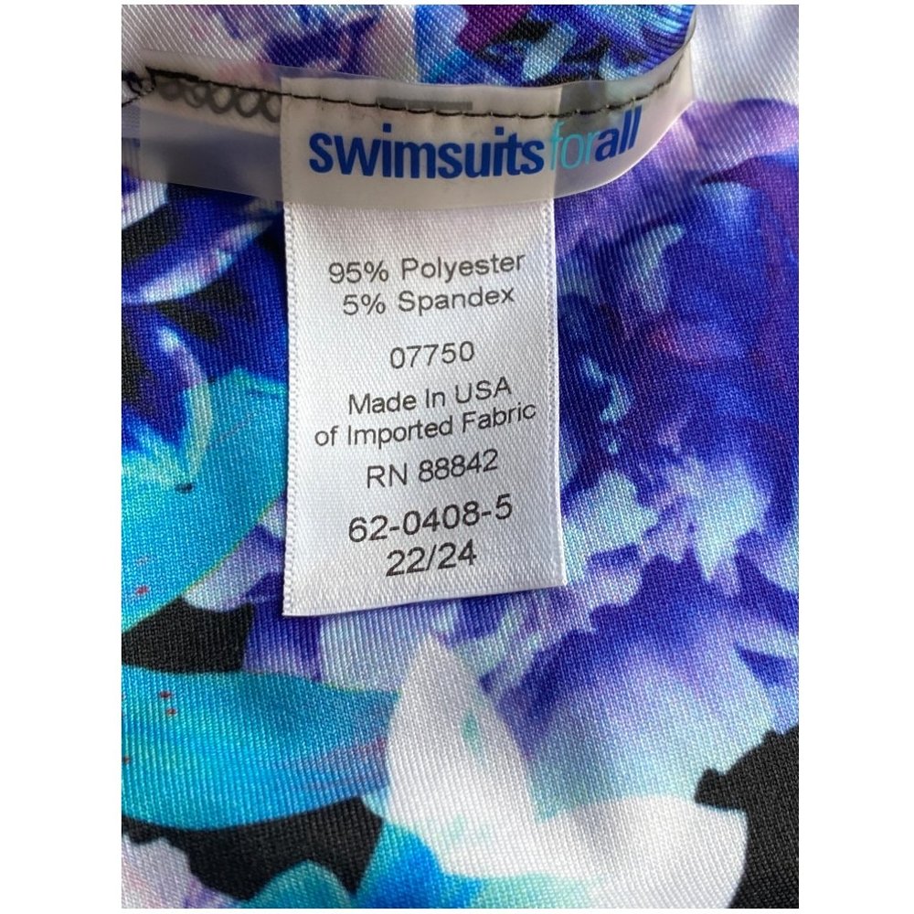 Floral Maxi Dress ~ Hi Low ~ Watercolor Purples & Blues ~ 22 / 24 - Picture 5 of 6